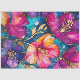Kleurrijk Floral Ink Art Tissue Papier
