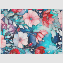 Kleurrijk Floral Ink Art Tissue Papier