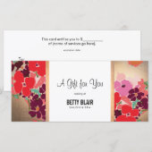 Kleurrijk Floral Salon & Spa Cadeaucertificaat (Voorkant / Achterkant)