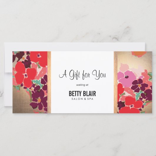 Kleurrijk Floral Salon & Spa Cadeaucertificaat (Voorkant)