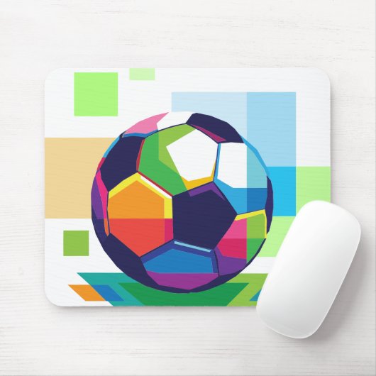 Kleurrijk football muismat (Met muis)