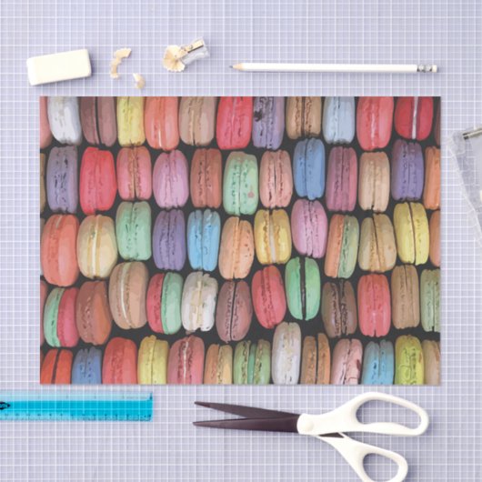 Kleurrijk Frans Macaron Patroon Tissuepapier (Craft)