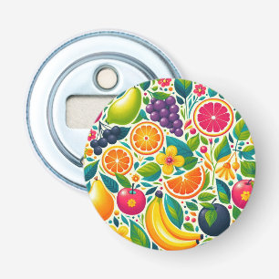Kleurrijk fruit button flesopener