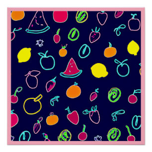 Kleurrijk Fruit Fantasia Design Perfect Poster