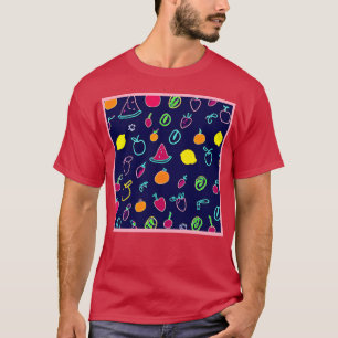 Kleurrijk Fruit Fantasie Ontwerp T-shirt