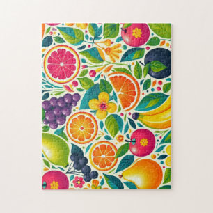 Kleurrijk fruit legpuzzel