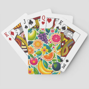 Kleurrijk fruit pokerkaarten