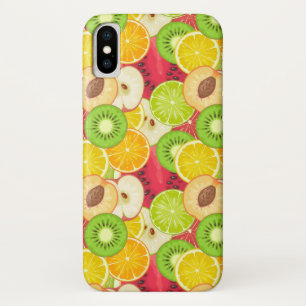 Kleurrijk fruitpatroon iPhone x hoesje