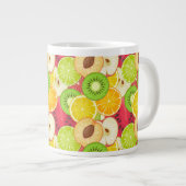 Kleurrijk fruitpatroon jumbo mok (Voorkant rechts)