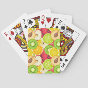 Kleurrijk fruitpatroon pokerkaarten
