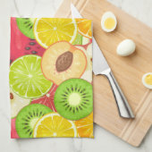 Kleurrijk fruitpatroon theedoek (Quarter Fold)