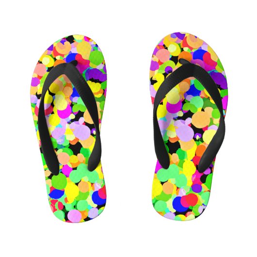 Kleurrijk fusiepatroon ontwerp kinder teenslippers (Voetbed)