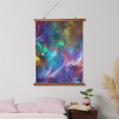 kleurrijk galaxy portret hangend wandkleed (Slaapkamer)