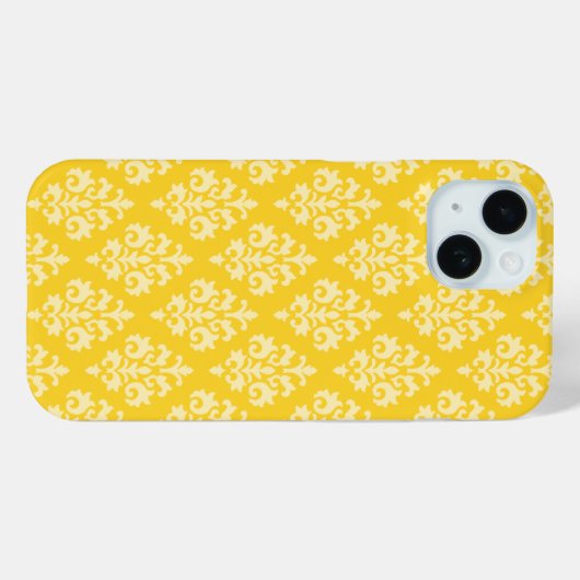  Kleurrijk Geel Damaskpatroon Case-Mate iPhone Case (Achterkant (horizontaal))