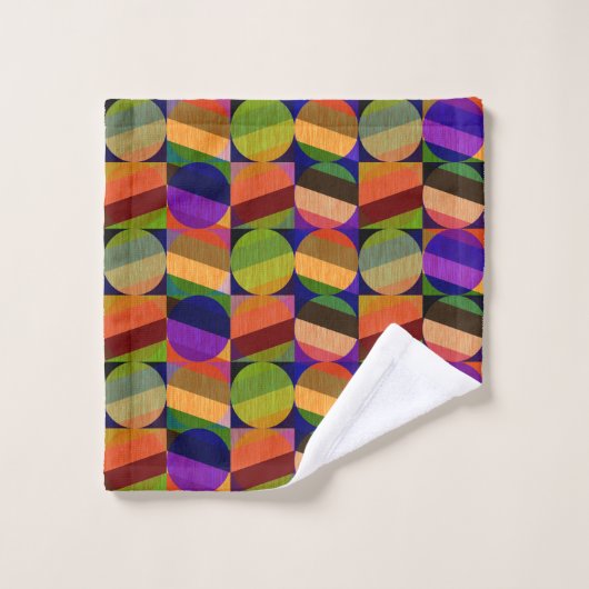 Kleurrijk  geïnspireerd patroon bad handdoek (Wasdoekje)