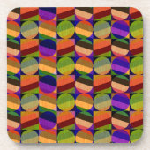Kleurrijk geïnspireerd patroon bier onderzetter (Voorkant)