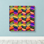 Kleurrijk  geïnspireerd patroon canvas afdruk (Insitu (Houten vloer))