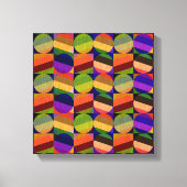 Kleurrijk  geïnspireerd patroon canvas afdruk (Voorkant)