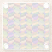 Kleurrijk geïnspireerd patroon glazen onderzetter (Achterkant)