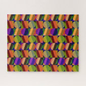 Kleurrijk  geïnspireerd patroon legpuzzel (Horizontaal)