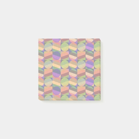 Kleurrijk  geïnspireerd patroon post-it® notes (Voorkant)