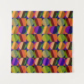 Kleurrijk  geïnspireerd patroon wandkleed (Voorkant (horizontaal))