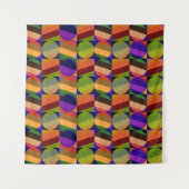 Kleurrijk  geïnspireerd patroon wandkleed (Voorkant)