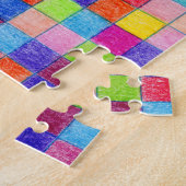 Kleurrijk gekleurd in vierkant patroon voor grafis legpuzzel (Zijkant)