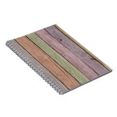 Kleurrijk gekleurd weed hout notitieboek (Rechterzijde)