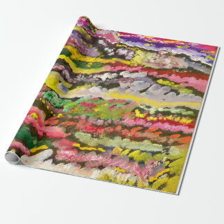 Kleurrijk Gelagde Abstract Landschap Cadeaupapier