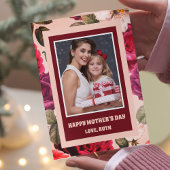 Kleurrijk | Gelukkige Moedersdag Roze Rozen Foto Kaart