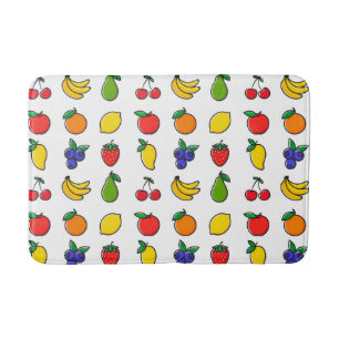 Kleurrijk gemengd fruitpatroon badmat
