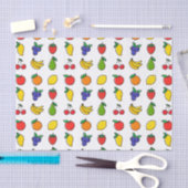 Kleurrijk gemengd fruitpatroon tissuepapier (Craft)