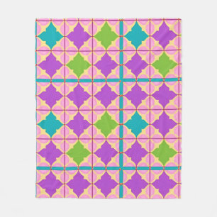 Kleurrijk Geometrisch Abstract Ontwerp Fleece Deken
