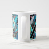 Kleurrijk Geometrisch Abstract Patroon Extra Grote Beker (Achterkant)