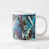 Kleurrijk Geometrisch Abstract Patroon Extra Grote Beker (Rechts)