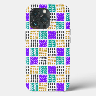Kleurrijk geometrisch Abstract vierkantenpatroon iPhone 13 Pro Hoesje