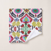Kleurrijk geometrisch bloemmotief helder patroon bad handdoek (Wasdoekje)