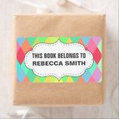 Kleurrijk geometrisch boeklabel | Bookplate Labels (Insitu)