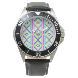 Kleurrijk Geometrisch Boho Patroon Horloge