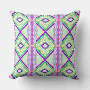 Kleurrijk Geometrisch Boho Patroon Kussen