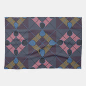 Kleurrijk geometrisch diamantpatroon theedoek (Horizontaal)