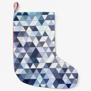 Kleurrijk geometrisch driehoekig mozaïek: abstract kleine kerstsok