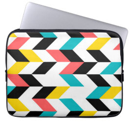 Kleurrijk, geometrisch, koel, uniek, trendgrafisch laptop sleeve