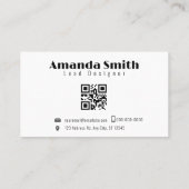 Kleurrijk geometrisch modern ontwerp met QR-code Visitekaartje (Achterkant)