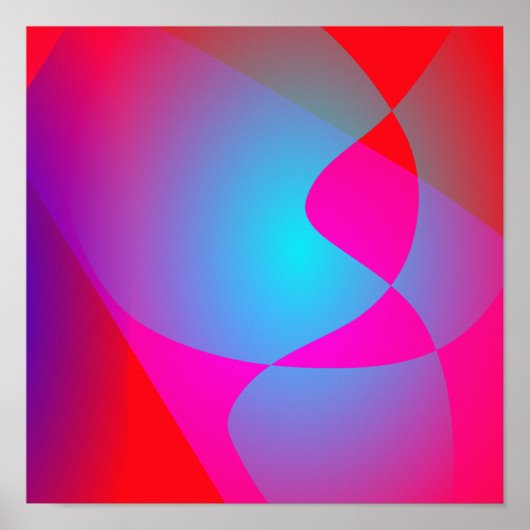 Kleurrijk Geometrisch Ontwerp met Elegant Gradient Poster (Voorkant)