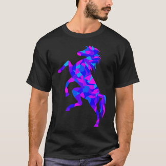 Kleurrijk geometrisch paard t-shirt