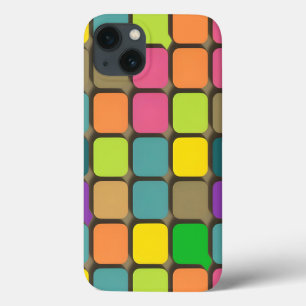 Kleurrijk geometrisch patroon iPhone 13 hoesje