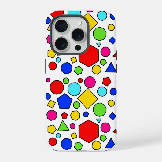 Kleurrijk geometrisch patroon iPhone hoesje (Achterkant)