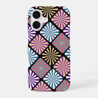 Kleurrijk geometrisch patroon iPhone / iPad hoesje iPhone 16 Hoesje